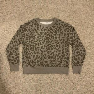 Womens cheetah crewneck sweatshirt
